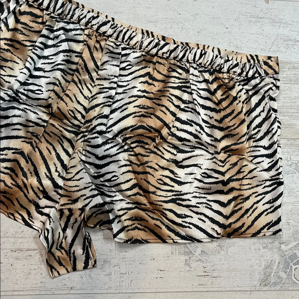 Victorias Secret Animal Print Satin Sleep Shorts Large
